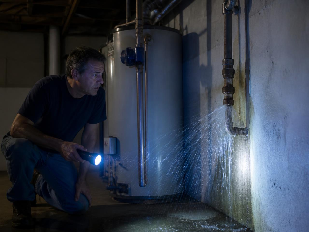 Emergency plumbing call at night